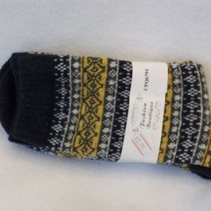Fashion Boutique Black/Yellow Patterned Socks